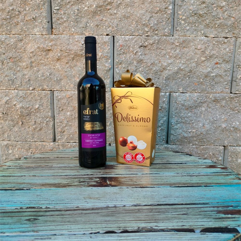   סט שוקולד ויין